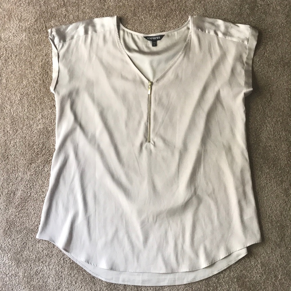 Zip front gramercy tee